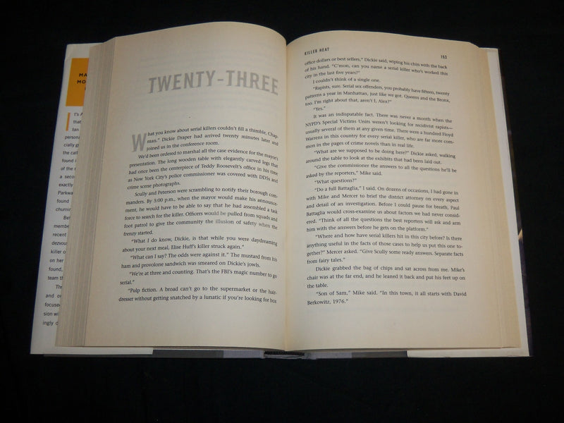 2008 KILLER HEAT HARDCOVER BOOK SIGNED BY LINDA FAIRSTEIN - KD 6823