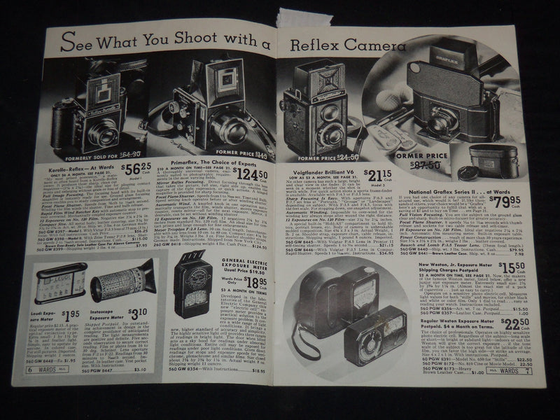 1938 MONTGOMERY WARDS CAMERA CATALOG - J 9138