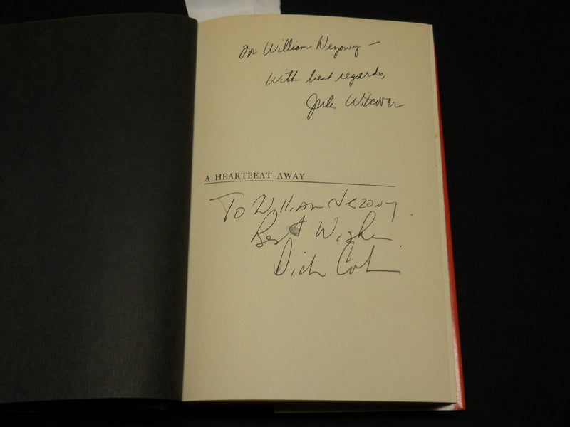 1974 A HEARTBEAT AWAY HARDCOVER BOOK INSCRIBED BY COHEN & WITCOVER - D 450