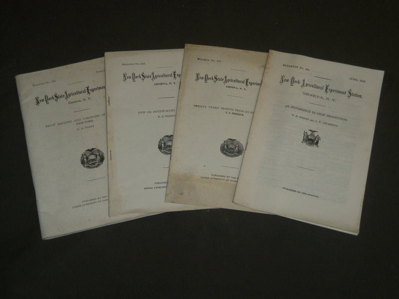 1919-1929 NEW YORK AGRICULTURAL EXPERIMENT STATION BULLETIN LOT OF 4 - J 4823