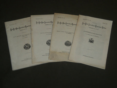 1919-1929 NEW YORK AGRICULTURAL EXPERIMENT STATION BULLETIN LOT OF 4 - J 4823