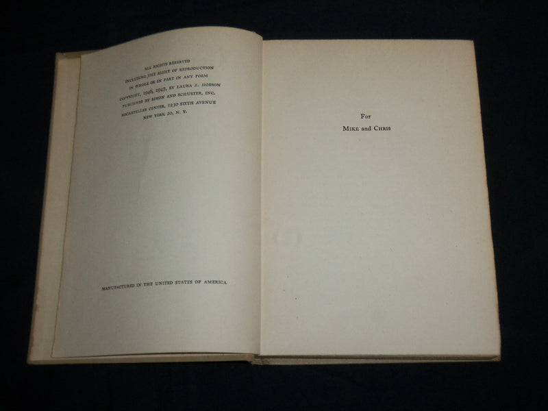 1947 GENTLEMAN'S AGREEMENT HARDCOVER BOOK BY LAURA Z. HOBSON - KD 6872