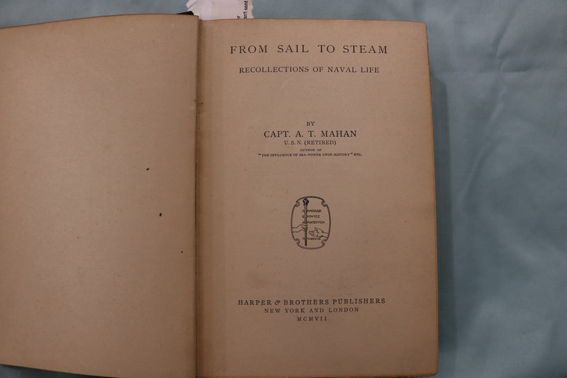 1907 FROM SAIL TO STREAM HARDCOVER BOOK BY A.T. MAHAN - KD 9628