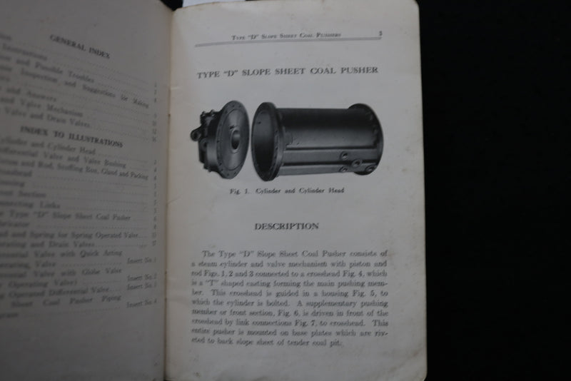 1924 LOCOMOTIVE STOKER CO.-TYPE D SLOPE SHEET COAL PUSHERS- LOT OF 3- O 3680