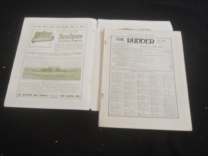 1914 MAY THE RUDDER MAGAZINE - ILLUSTRATIONS, STORIES, PHOTOS & ADS - B 4198T