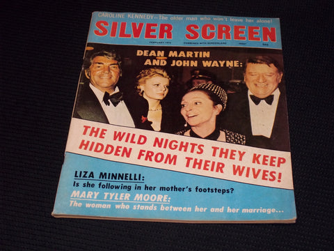 1974 FEBRUARY SILVER SCREEN MAGAZINE - JOHN WAYNE FRONT COVER - E 12272