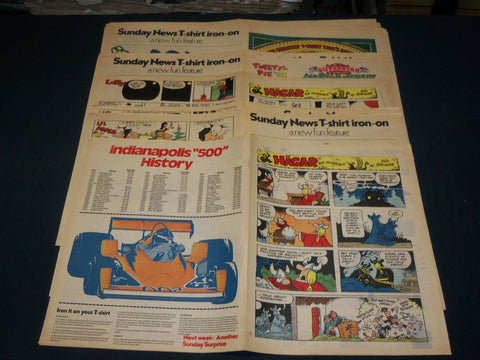 1975-1976 NEW YORK SUNDAY NEWS COLOR COMICS T-SHIRT IRON ON LOT OF 24 - NP 5324