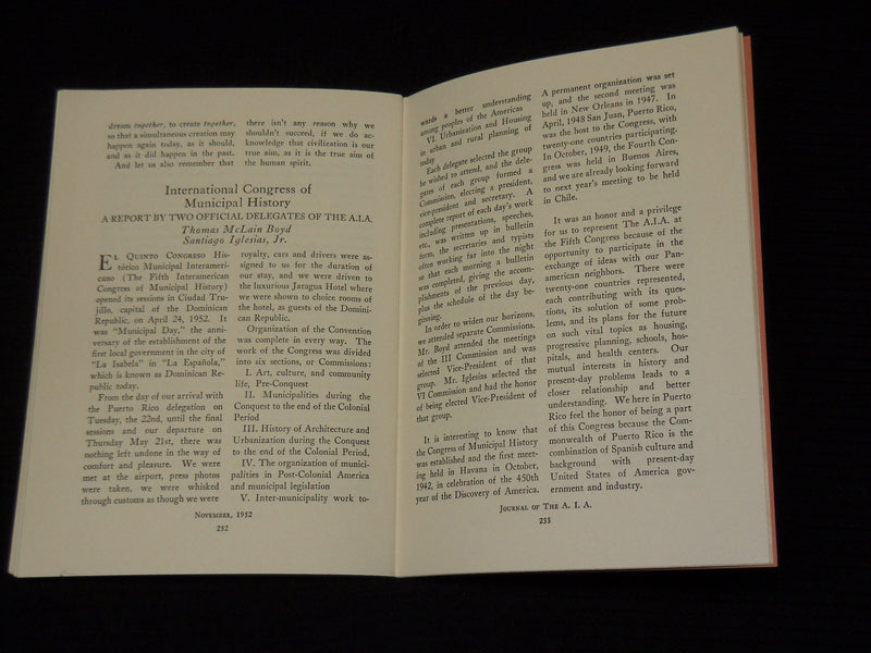 1952 NOVEMBER AMERICAN INSTITUTE OF ARCHITECTS JOURNAL - GEORGE CUMMINGS - K 653