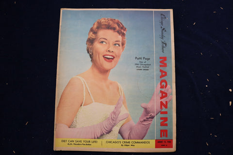 1956 AUGUST 12 CHICAGO TRIBUNE MAGAZINE - PATTI PAGE COVER - E 22172