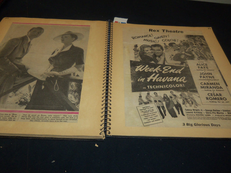 HOLLYWOOD MOVIE STARS SCRAPBOOK - DAVIS - GREAT PHOTOS - 24A