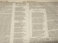 1842 JAN-JUL THE NEW WORLD JOURNAL BOUND VOLUME - DICKENS - LONGFELLOW - R 731P