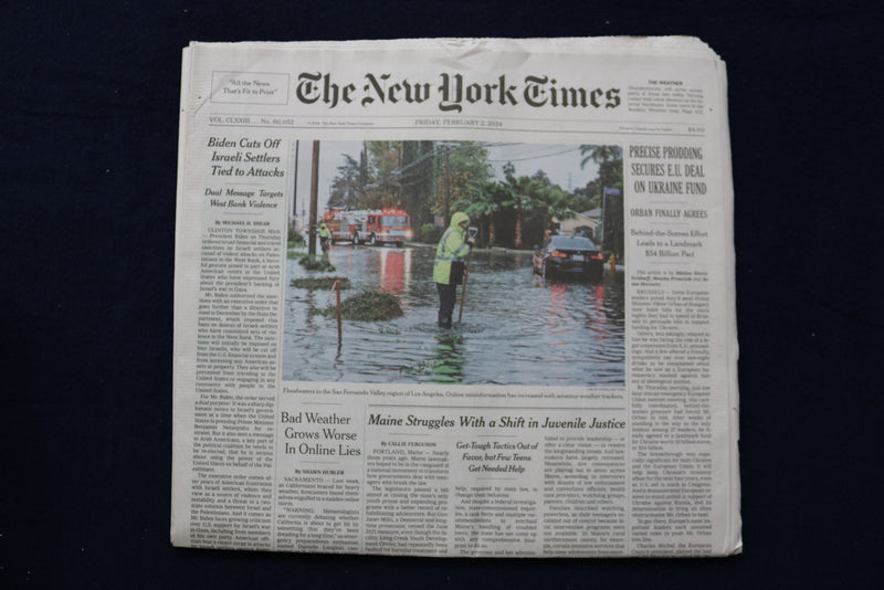 2024 FEBRUARY 2 NEW YORK TIMES - PRECISE PRODDING SECURES E.U. DEAL ON UKRAINE