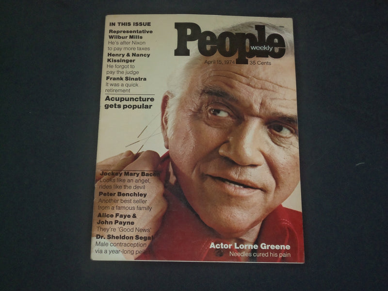 1974 MARCH 15 PEOPLE MAGAZINE - VOL 1, NO 7 - LORNE GREENE - B 4693