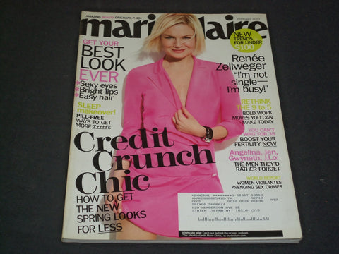 2009 FEBRUARY MARIE CLAIRE MAGAZINE - RENEE ZELLWEGER - SP 4654