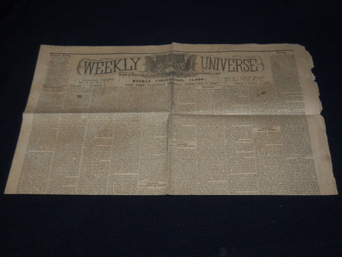 1852 FEBRUARY 7 WEEKLY UNIVERSE NEWSPAPER - NEW YORK - VOL 7 NO. 10 - NP 3879I
