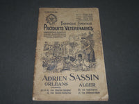 1935 ADRIEN SASSIN PRODUCTS VETERINAIRES FRENCH CATALOGUE - FR 628