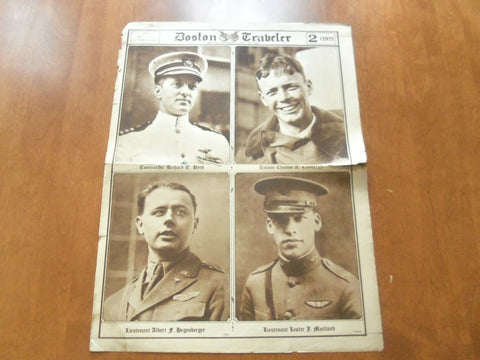 1927 JULY 23 BOSTON TRAVELER ROTOGRAVURE SECTION - LINDBERGH - BYRD - NP 5019