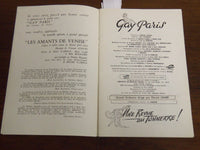 1954 CASINO DE PARIS FRENCH THEATRE PROGRAM W/ TICKET STUB - K 1089