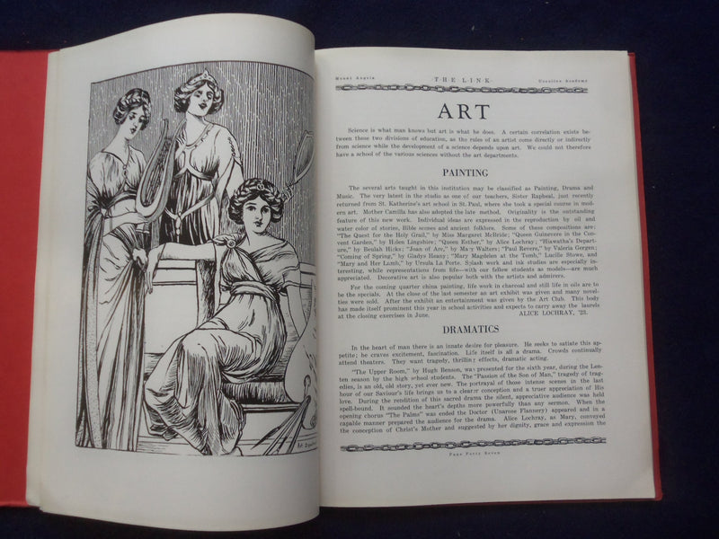 1923 THE LINK URSULINE ACADEMY YEARBOOK - GREAT FALLS, MONTANA - YB 3133