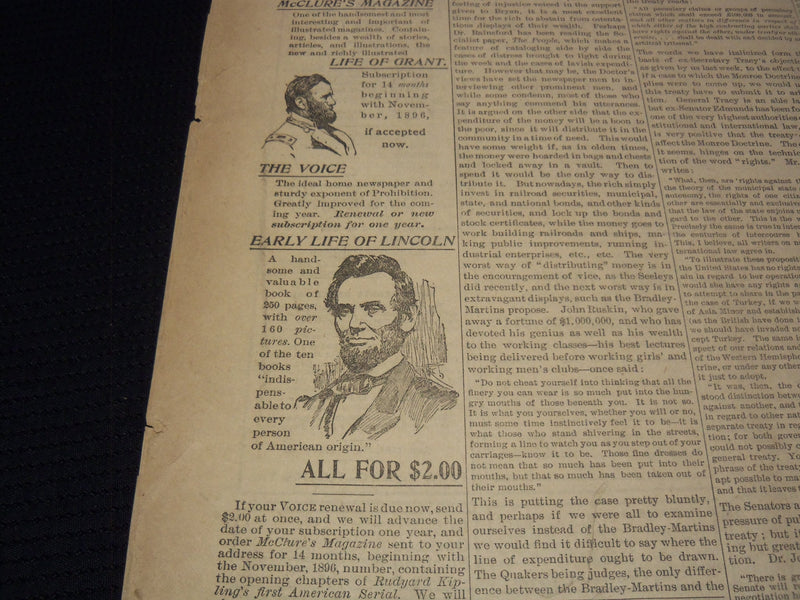 1897 JANUARY 28 THE NEW YORK VOICE NEWSPAPER - NT 9575