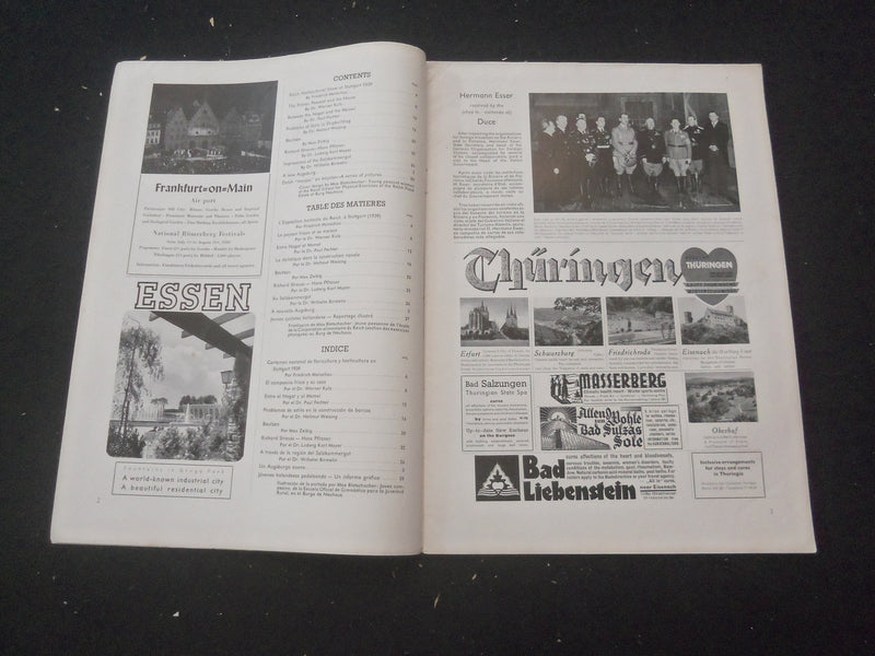 1939 MAY GERMANY MAGAZINE - ENGLISH/SPANISH/FRENCH TEXT - B 1140N