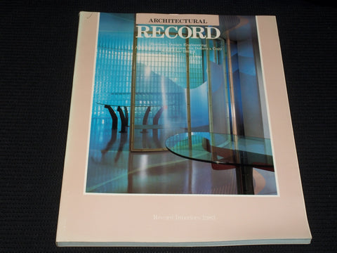 1983 SEPTEMBER I ARCHITECTURAL RECORD MAGAZINE - INTERIORS COVER - E 4016