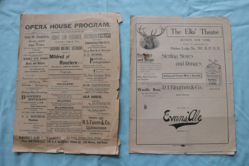 1890'S-1900'S EARLY THEATRE BROADSIDES - 75+ PIECES - GREAT LOT - K 3327