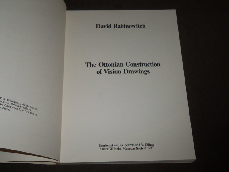 1987 THE OTTONIAN CONSTRUCTION OF VISION DRAWINGS CATALOG RABINOWITCH - KD 5061