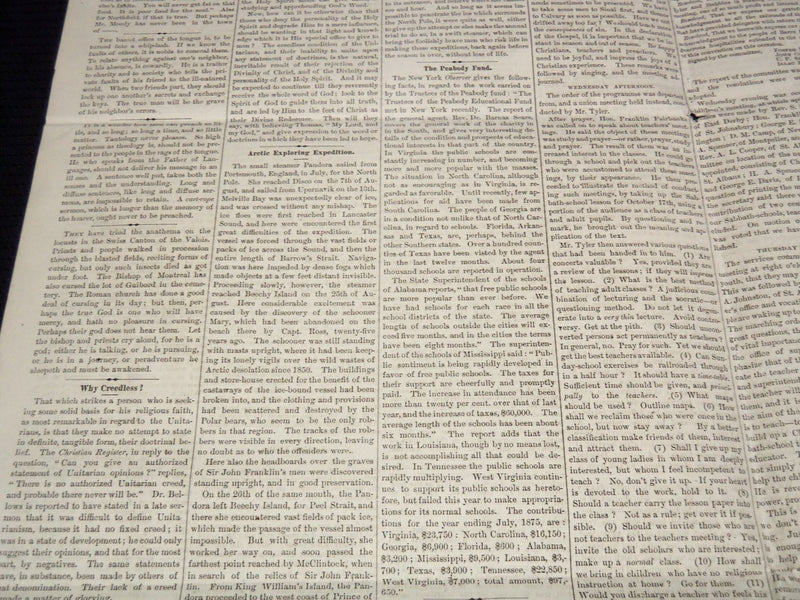 1875 OCTOBER 23 THE VERMONT CHRONICLE NEWSPAPER - MONTPELIER - NP 2152L