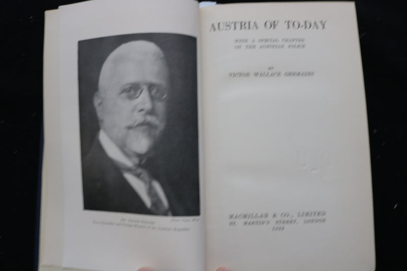 1932 AUSTRIA OF TODAY HARDCOVER BOOK BY VICTOR GERMANS - KD 9479