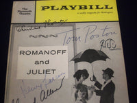 1958 PLAYBILL ROMANOFF & JULIET SIGNED PETER USTINOV POSTON + 4 OTHERS - J 1766