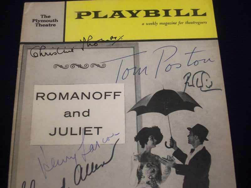 1958 PLAYBILL ROMANOFF & JULIET SIGNED PETER USTINOV POSTON + 4 OTHERS - J 1766