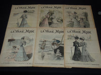 1905 LA VRAIE MODE FRENCH FASHION MAGAZINE LOT OF 10 ISSUES - O 3442I