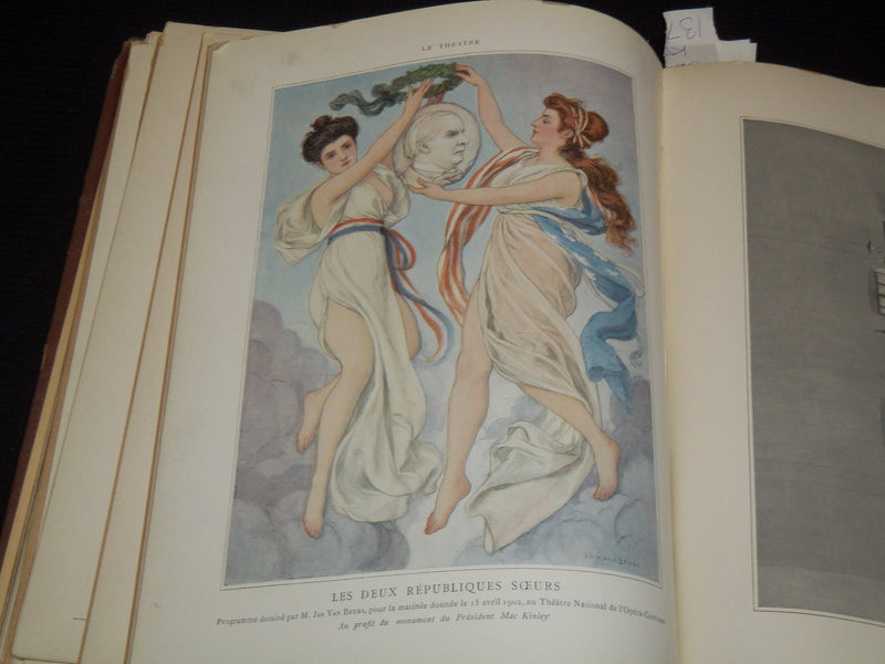 1902 JANUARY-JUNE LE THEATRE MAGAZINE BOUND VOLUME - 12 ISSUES - KD 2657C