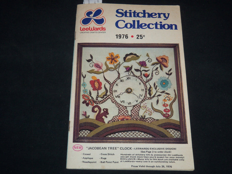 1976 LEE WARDS STITCHERY COLLECTION CATALOG - JACOBEAN TREE CLOCK - J 9150