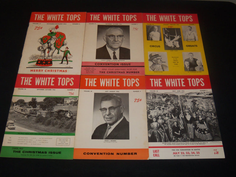 1963-1968 THE WHITE TOPS MAGAZINE LOT OF 34 ISSUES - CIRCUS - O 3688