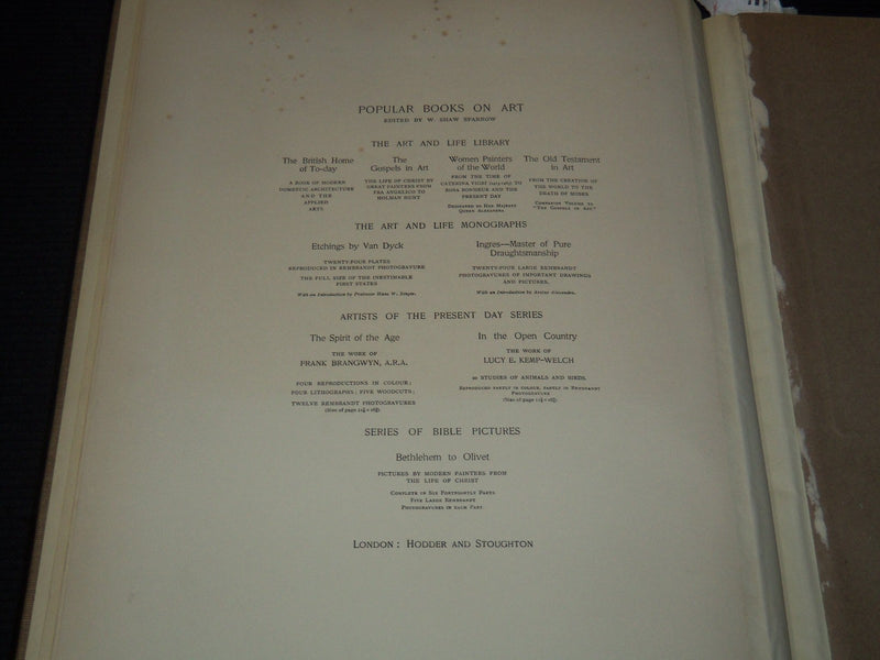 1905 THE SPIRIT OF THE AGE - WORK OF FRANK BRANGWYN VOLUME - 20 PLATES - Z 220