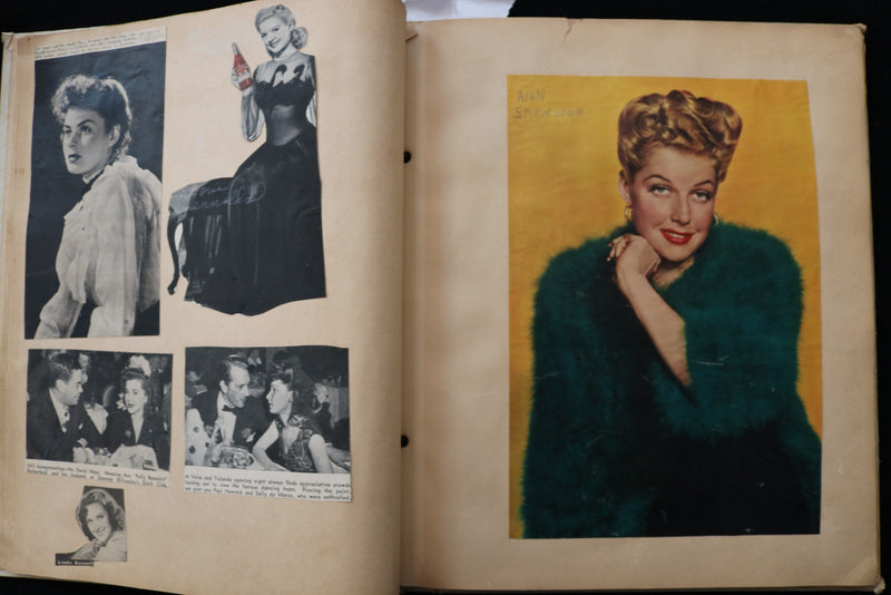 1940'S HOLLYWOOD STARS SCRAPBOOK - BETTY GRABLE - SHIRLEY TEMPLE - E 24879