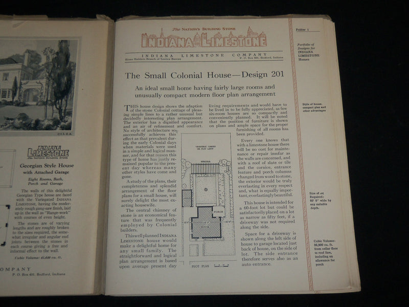 1927 INDIANA LIMESTONE HOMES LIBRARY SERIES B VOLUME 5 - J 6724