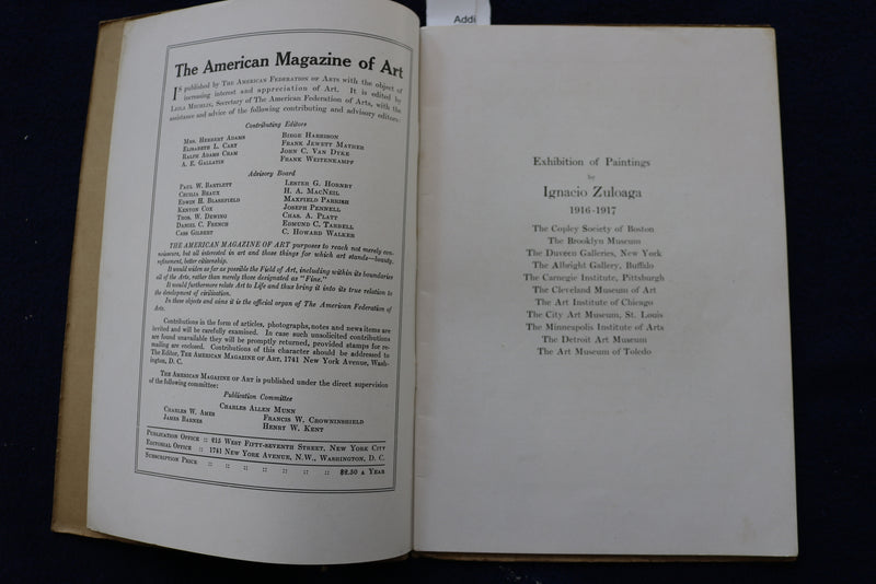 1917 JANUARY THE AMERICAN MAGAZINE OF ART - ZULOAGA BY CHRISTIAN BRINTON- K 1452