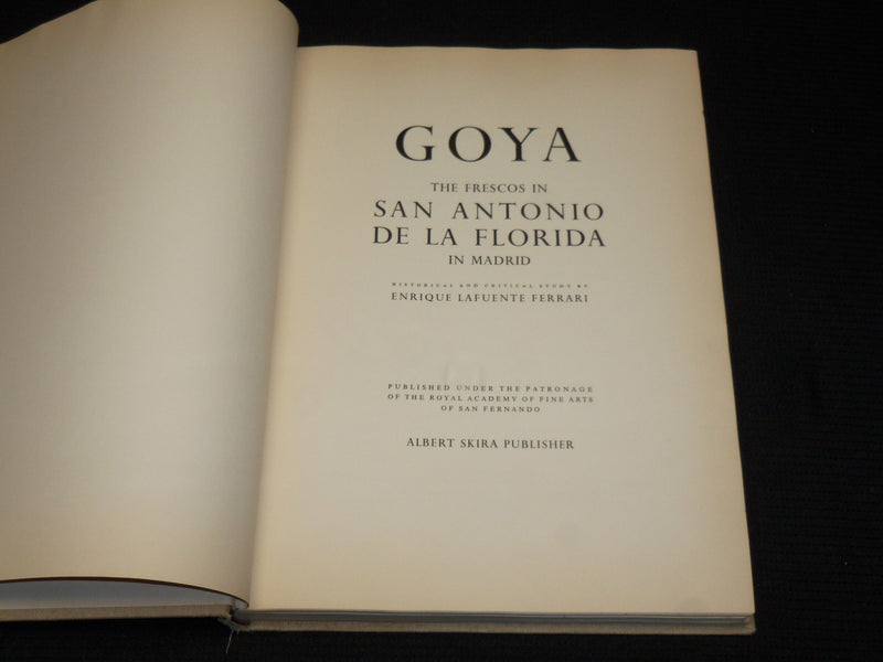 1955 GOYA - FRESCOS IN SAN ANTONIO DE LA FLORIDA HARDCOVER BOOK - R 717S