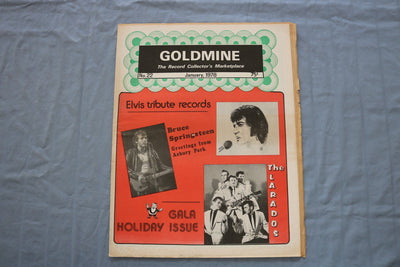 1978 JANUARY GOLDMINE MAGAZINE - ELVIS-SPRINGSTEEN-THE LARADOS COVER - E 26456