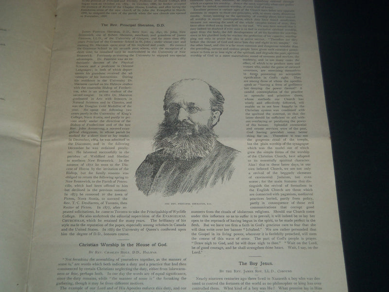 1888 DECEMBER 20 THE EVANGELICAL CHURCHMAN MAGAZINE - TORONTO - J 4201