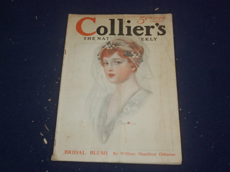1915 JUNE 5 COLLIER'S MAGAZINE - BRIDAL BLUSH BY WILLIAM OSBORNE - ST 6711