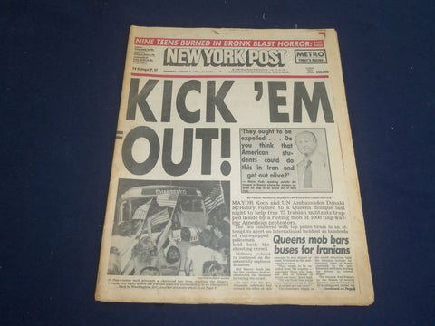 1980 AUG 7 NEW YORK POST NEWSPAPER -IRANIAN MILITANTS TRAPPED IN MOSQUE- NP 5571