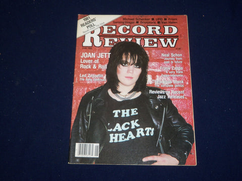 1982 JUNE RECORD REVIEW MAGAZINE - JOAN JETT COVER - SP 9599