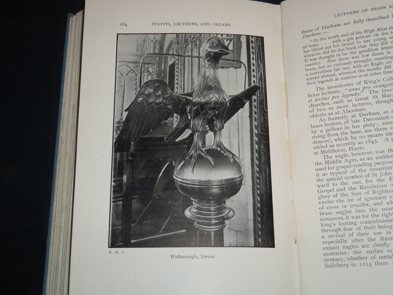 1915 PULPITS - LECTERNS AND ORGANS BOOK BY J. CHARLES COX - KD 5980B