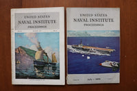 1957-1958 U.S. NAVAL INSTITUTE PROCEEDINGS - SOFTCOVER BOOKS - LOT OF 8 - O 3922