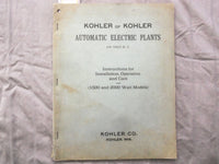 1926-1927 KOHLER OF KOHLER ELECTRIC PLANTS CATALOGS - LOT OF 3 - K 253