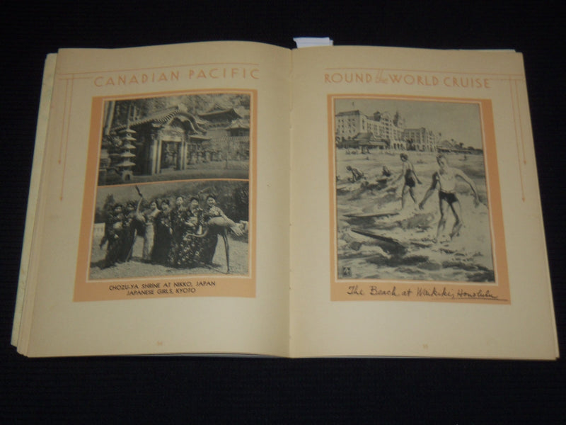 1930-1931 8TH ANNUAL CANADIAN PACIFIC ROUND THE WORLD CRUISE - J 9554